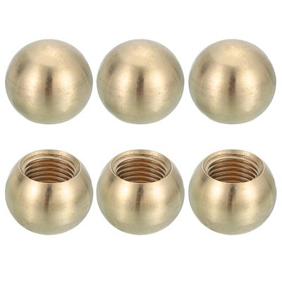M10x16mm Thread Cap Nuts Knob, 6pcs Brass Ball Lamp Decoration Screw Caps Nut