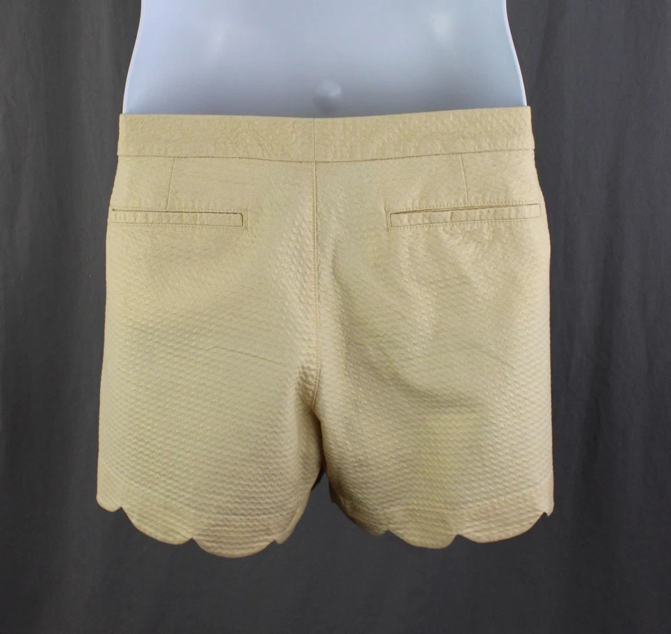 Pantalones Cortos para Mujer Lilly Pulitzer Estampado Metálico Dorado 100% Algodón Buttercup Talla 16 Foto 2 de 4