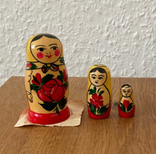 Russische Matroschka mit Fabrik-Zertifikat, Matrjoschka! 3 Puppen! 1992! RARITÄT