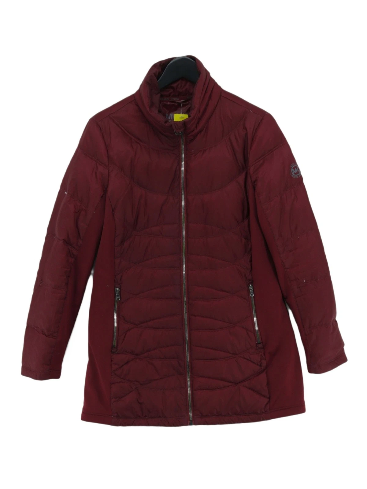 Cappotto donna Michael Kors M viola poliestere con nylon spandex trapuntato