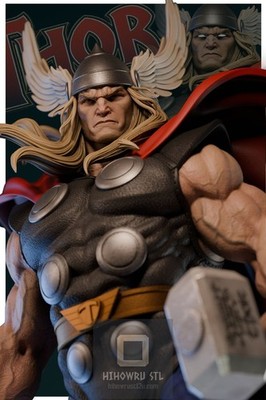 Thor Marvel Comics | Garage Kit DIY Figur Statue BEMALT 3D Modell