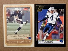 Adam Vinatieri 2002 Fleer Platinum Unsung Heroes & 2024 Zenith Football Cards