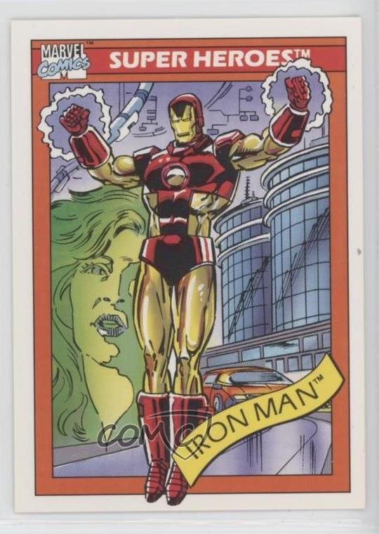 1990 Impel Marvel Universe Super Heroes Iron Man #42 0ox7