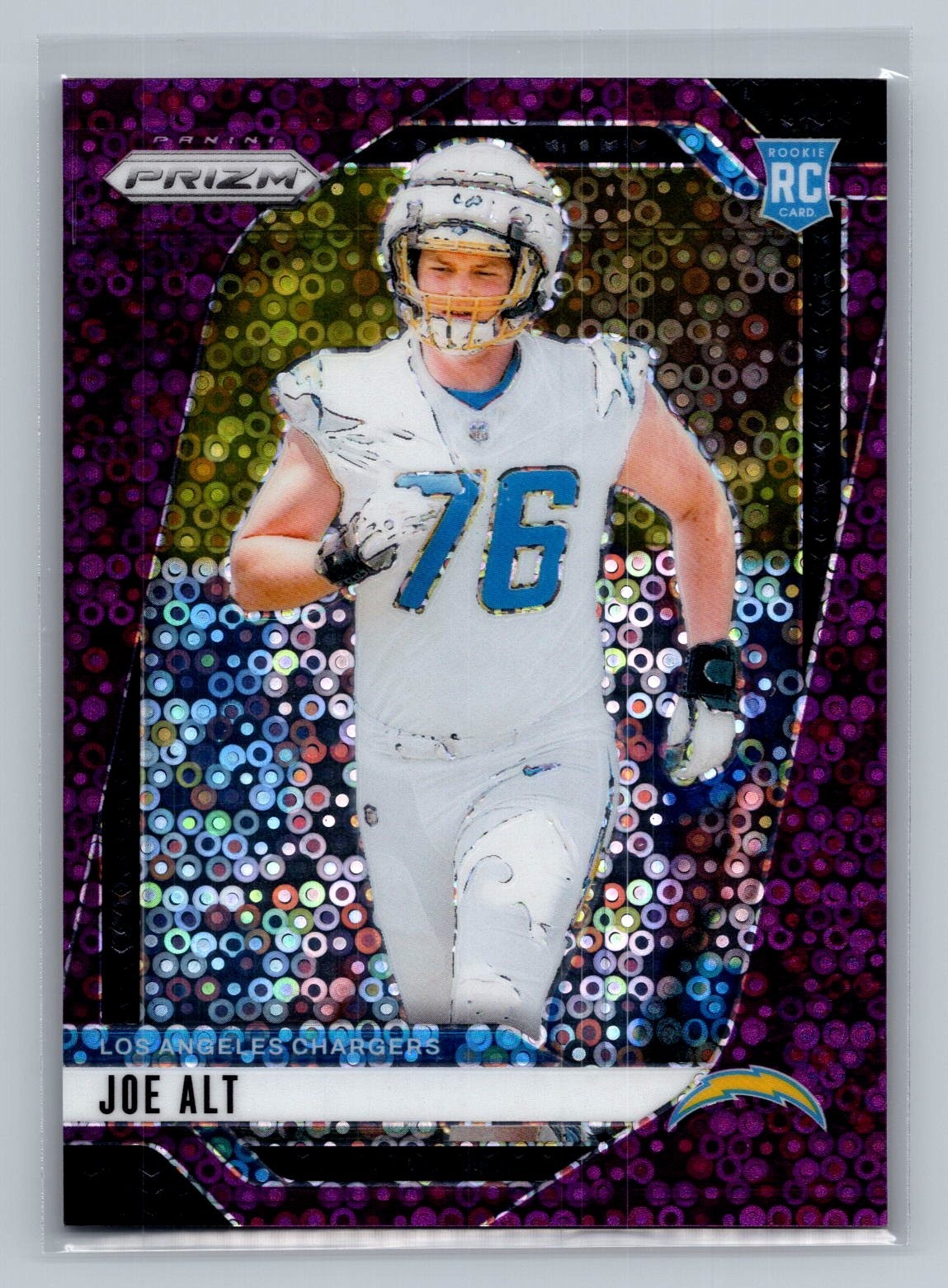 JOE ALT 2024 PANINI PRIZM PURPLE DISCO NO HUDDLE PRIZM #353 /49 RC
