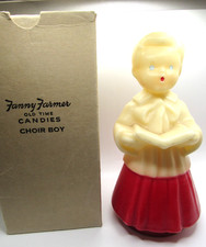 Vintage Fanny Farmer Wax Choir Boy Candy Cont...