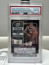 POP 1 Giannis Antetokounmpo 2023 Optic Contenders Veteran Ticket Black Auto /3