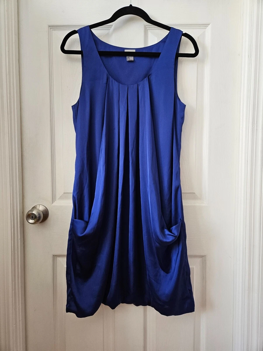 Pleated satin dress outlet h&m