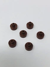 20482 LEGO Parts Tile Round 1x1 w/ Pin REDDISH BROWN (6)
