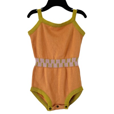 misha and puff ワンピース　8y Misha & Puff Orange Knit Keyboard Romper One Piece Playsuit Girls