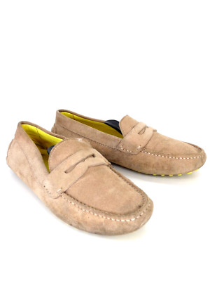 Zara Herren Halbschuhe Mokassin Gommino Wildleder Leder Nude Beige Schuhe EU 40 UK 7