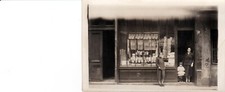 PANTIN DEVANTURE BOUTIQUE RUE LAMOUREUX PAPETERIE MERCERIE CARTE PHOTO ANNEE1924