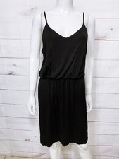 Gap Womens Dress Size M Black V-Neck w/Straps Elastic Waist Sleeveless