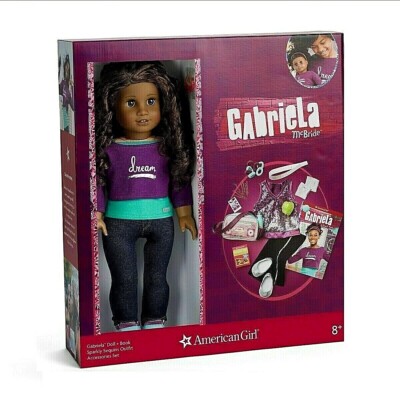 American Girl GABRIELA DOLL New Deluxe Set + Sparkly Sequins Outfit Accessories
