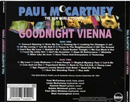 Movement: 04 DVD 特別版 PAUL McCARTNEY / GOODNIGHT VIENNA (2CD) | eBay