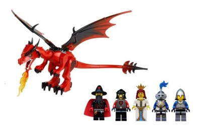 LEGO 70403 - Castle - Red Dragon / Complete Assembly & 5 Mini