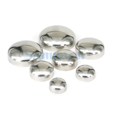 Fit Tube O/D 19-159mm 304 Stainless Steel Sanitary Welding End Cap Pipe Fitting