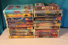Disney VHS Movie Lot 18 Mulan Tarzan The Lion King Aladdin Fantasia Peter Pan