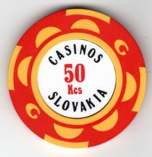 Casinos Slovakia 50kcs Gaming Chip, Bratislava, Slovakia