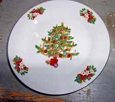 Tienshan Holiday Hostess Christmas Tree Fine China  Side Plate