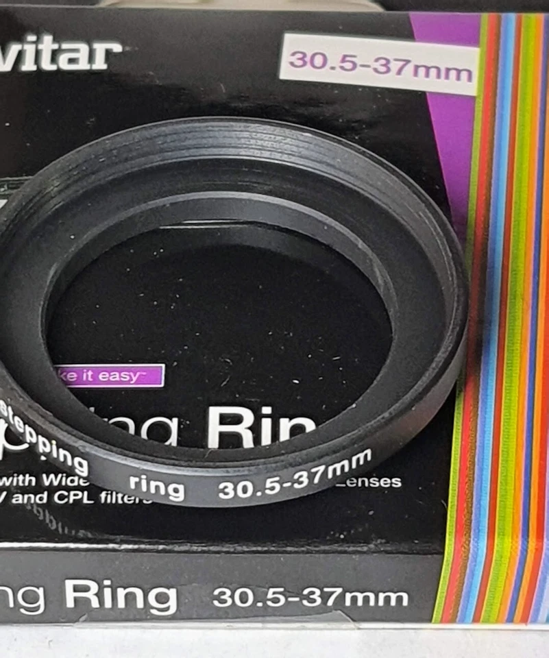Anillo adaptador convertidor filtro lente escalonada de metal 30,5-37 mm 30,5 mm-37 mm 30,5-37 Foto 3 de 4