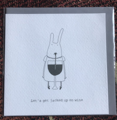 Rosie Made A Thing ''Let's get jacked up on wine'' Geburtstagskarte Grußkarten