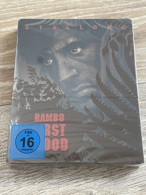 Rambo - First Blood Sylvester Stallone 1982 4K UHD + Blu Ray Steelbook Neu + OVP