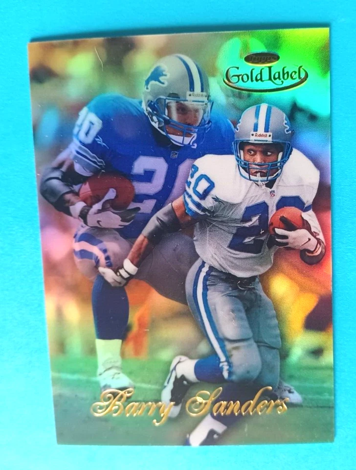 1998 TOPPS GOLD LABEL BARRY SANDERS #100 BASE CARD DETROIT LIONS - Image 2 of 3
