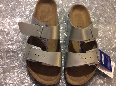 arizona metallic silver birkenstock
