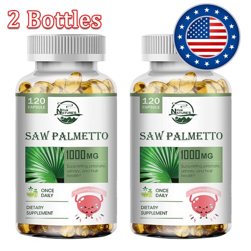 Estratto di Palmetto Saw Live Nature's | 1000mg | 240 Capsule | Erba Tradizionale - Foto 1 di 10
