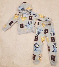 BLUEY Disney Hoodie Sweatshirt Jogger Pants Boys Size 4 Outfit Set