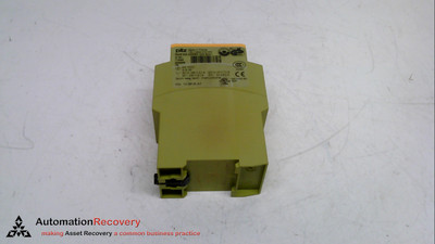 PILZ 774502, SAFETY RELAY, 24VDC,  E-STOP UNIT/GATE MONITOR, 4.5 WATTS #232538