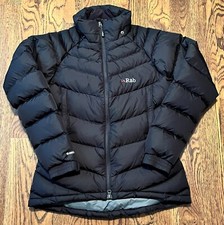 Rab Ascent Down Jacket Womens Small Black Puffer Warm Winter
