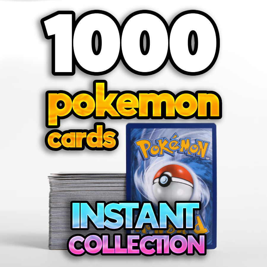 1000 Pokemon Cards Instant Collection Bulk Pack - Shiny Holo Cards  Guaranteed