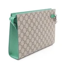Sac pochette GUCCI GG Supreme business 768255FACQC9753 toile cuir beige NEUF