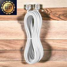15FT Phone Cord , Landline Telephone Cable with RJ11 Plug, Includes Telephone I