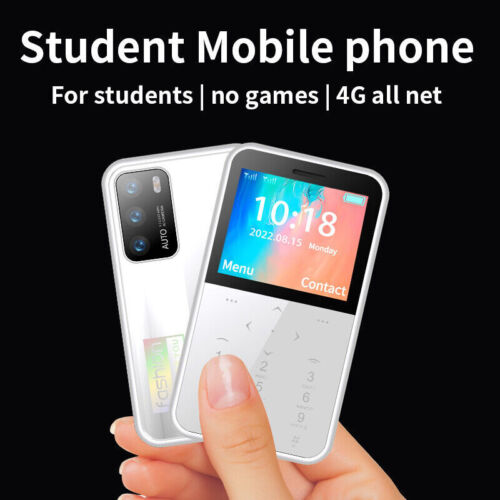 Mini petit téléphone intelligent mobile GSM 4G composeur téléphone portable double carte SIM ultra-mince - Photo 1 sur 28