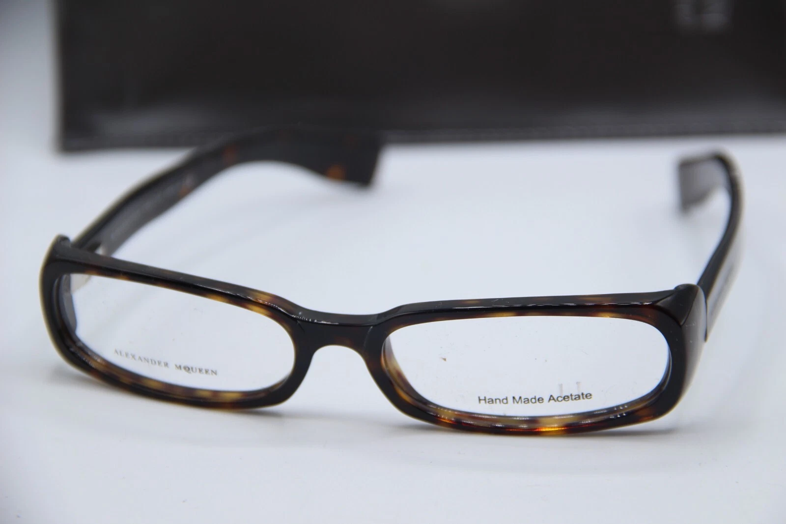 NEW ALEXANDER MCQUEEN AMQ 4137 086 BROWN TORT AUTHENTIC EYEGLASSES W/CASE 54 17