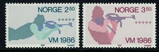 NORWAY . 1986 Biathlon Championships (873-74) . Mint Never Hinged