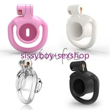 Resin Male Chastity Device Inverted Cage for Men Locking Belt with 4 Rings