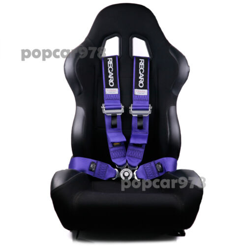 Cinturón de seguridad de carreras púrpura RECARO 4 puntos 3" cinturón de seguridad de liberación rápida arnés a presión - Imagen 2 de 9