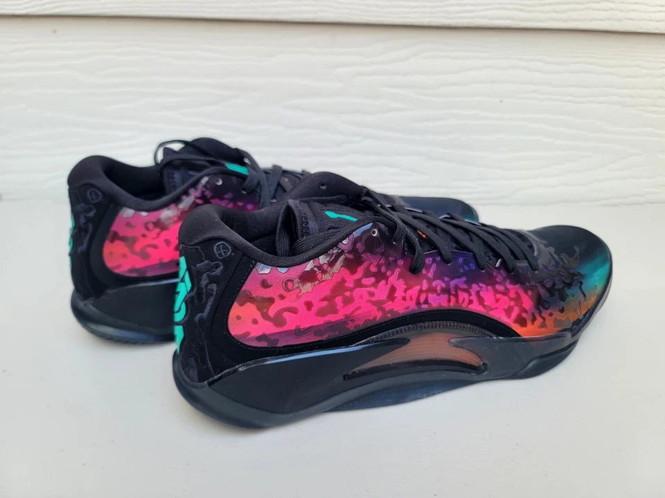 NEW NIKE Air Jordan Zion 3 "Sanctuary" Black-Clear Emerald-Cone HF3273-001 SZ 15 - Image 2 of 4