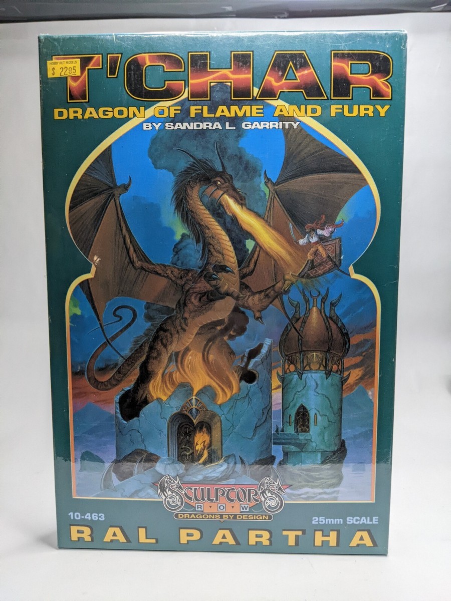 T'Char Dragon of Flame and Fury Box Ral Partha 10-463 Sculptor's