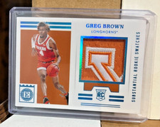 Greg Brown 2021-22 Encased Substantial Swatches Platinum Jersey Patch #1/1 RC SP