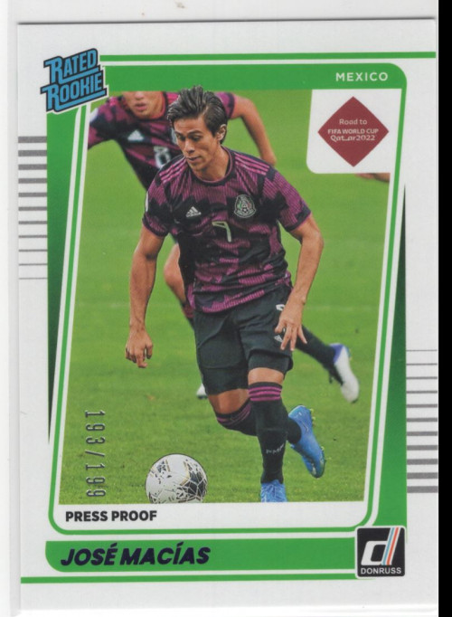 2021-22 Donruss Purple Press Proof #183 Jose Macias RR /199 - NM-MT