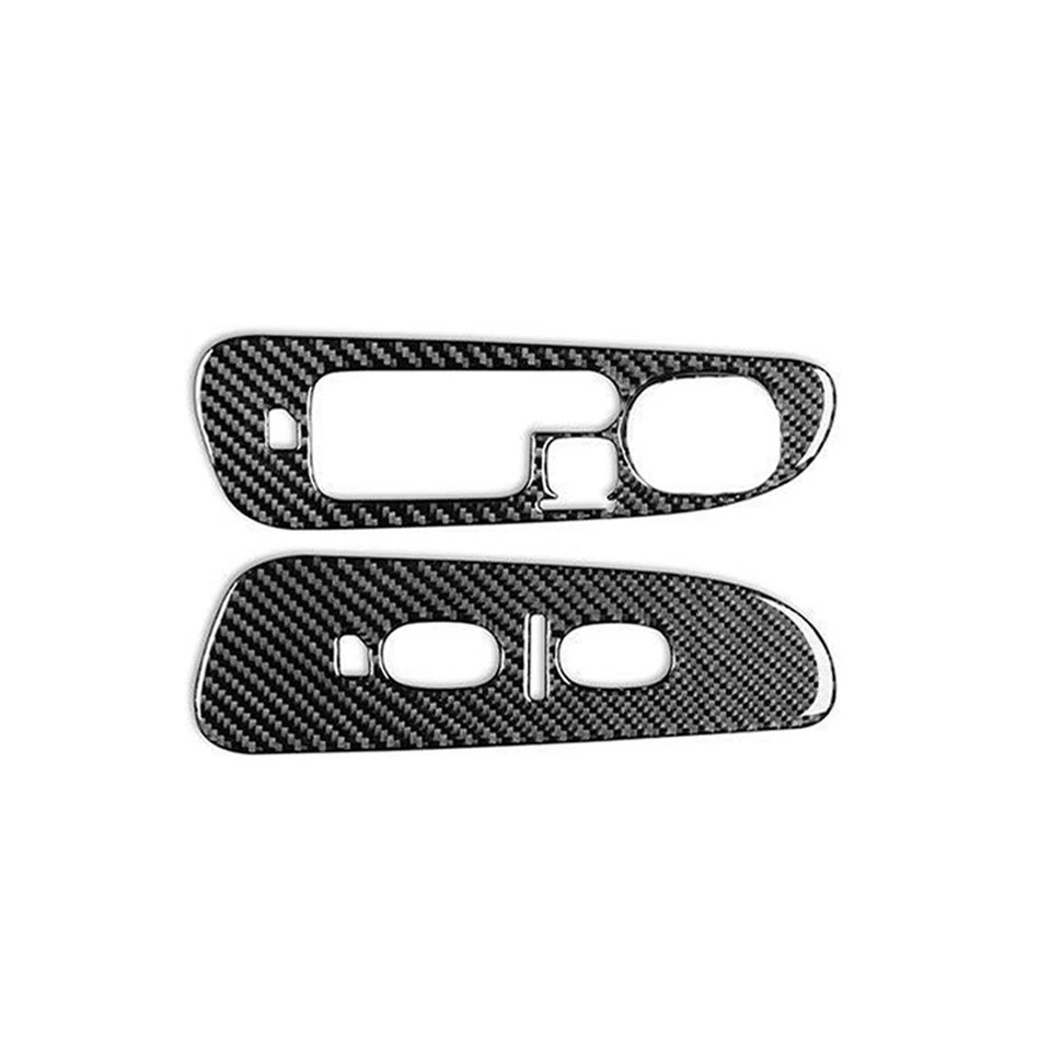 Cubierta del panel del interruptor de elevación de ventana para Dodge Ram 1500 2500 3500 vinilo fibra de carbono Foto 2 de 4