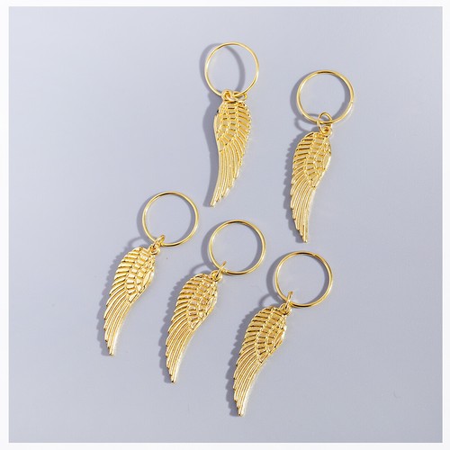 Gold Dreadlock Jewelry 5Pcs Hair Cuffs Hair Rings Shell Charms Hair Coils Clips - Picture 41 of 99