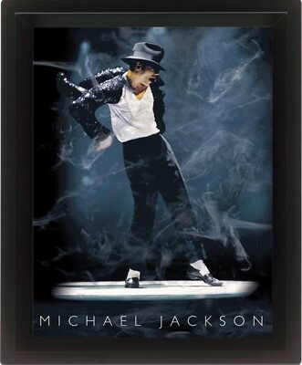Michael Jackson Billie Jean 3D Lenticular Poster gerahmt 78 cm x 58 cm RAR *NEU
