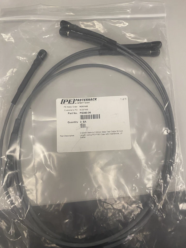 Pasternack PE360-36: 2,92 mm macho a 2,92 mm con coaxial PE-P160 con termocontraíble, Foto 4 de 4