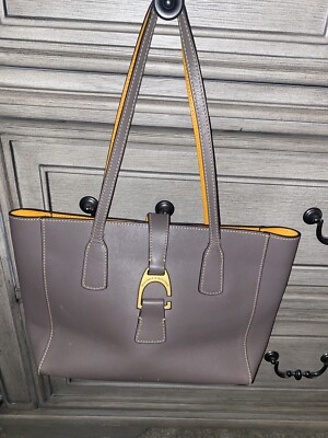 Dooney Bourke Leather Shannon Tote Taupe Color