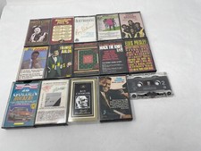 LOT OF 15 MUSIC FROM 50S-60S CASSETTE TAPES ELVIS PRESLEY BILL COSBY RAY CHARLES